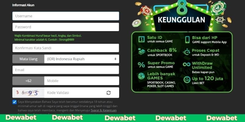 Người chơi cần tiến hành điền thông tin vào biểu mẫu đăng ký